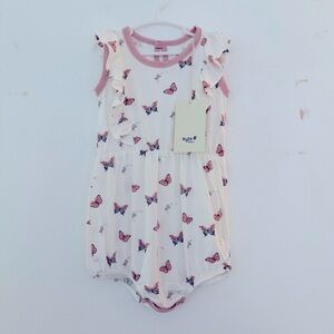 Kyte Baby Bamboo Bubble Romper Size 2T Butterfly NWT